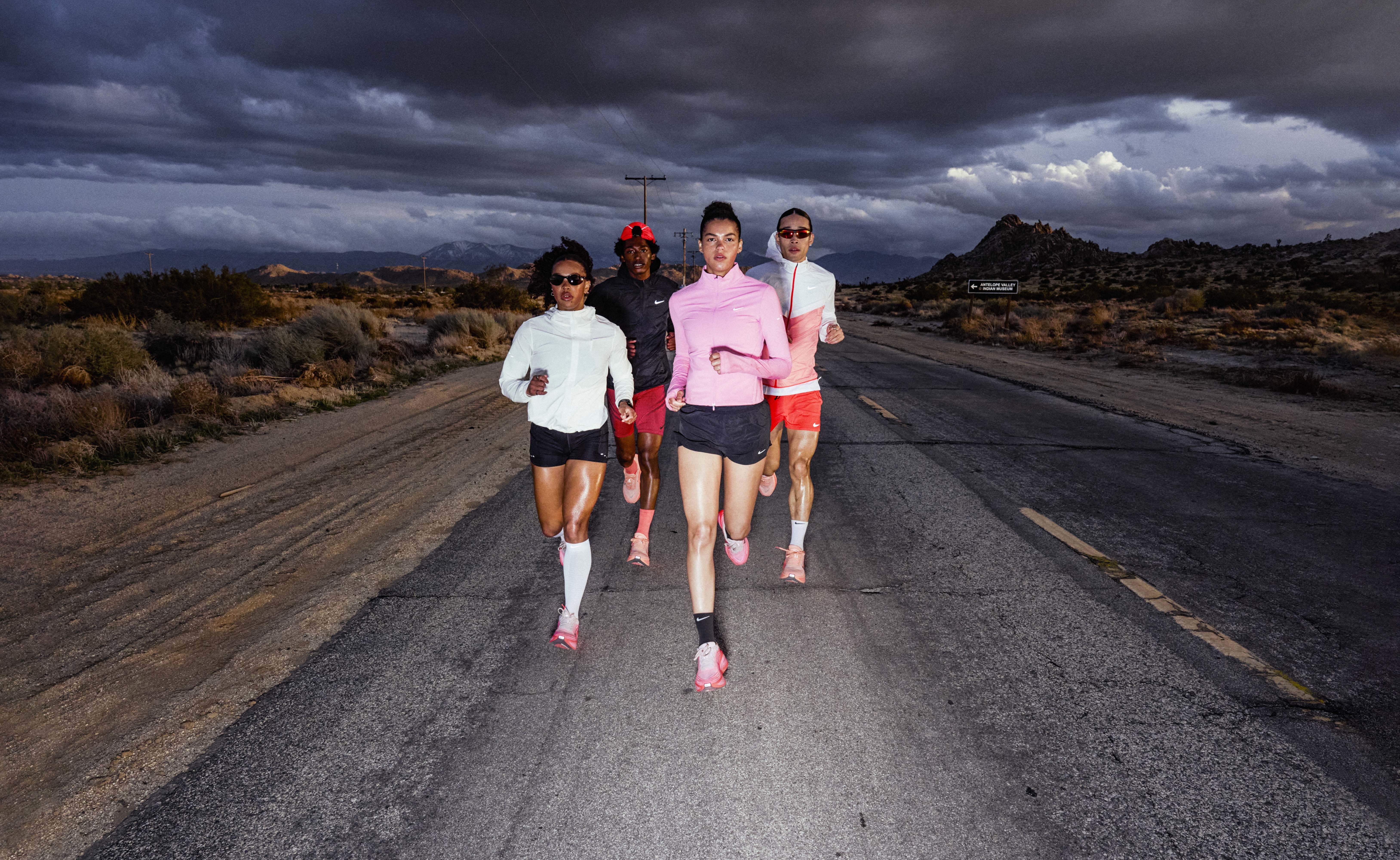 Athletes running
